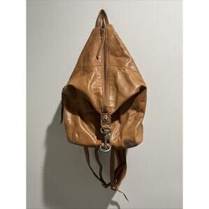 The Sak Women's Tan Brown Dorado Leather Backpack Sling Purse Crossbody Bag